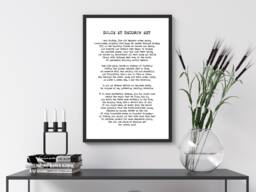 Dulce Et Decorum Est - Inspirational Poem War Hero Remembrance Print Poster Home Decor Gift Bespoke A5 A4 A3 Framed - thumbnail 1