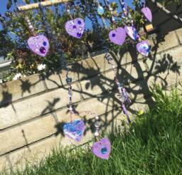 Purple Heart Mobile Or Wall Hanging