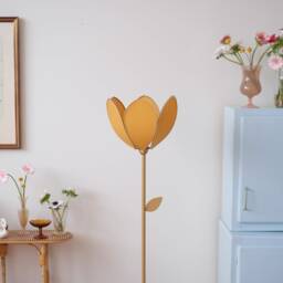 Floor Lamp & Simple Flower Lampshade - Honey - thumbnail 3