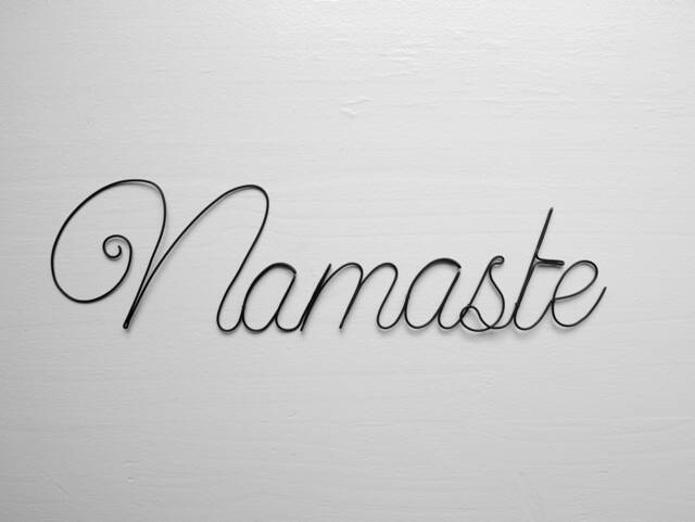 Customizable Wire Word Namaste, Message, Phrase, Wall Writing, Quote, Yoga Decoration
