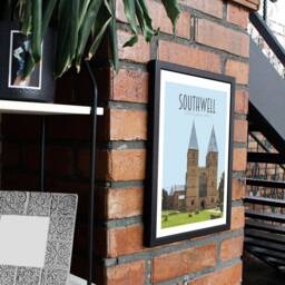 Southwell Minster Travel Poster - Retro Style UK Art Print - thumbnail 3