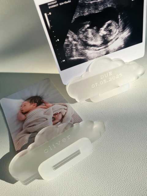 Personalised Baby Scan Photo Holder Pregnancy Announcement Nursery Decor Frame Newborn Gift Ultrasound Stand Birth Reveal - image 1