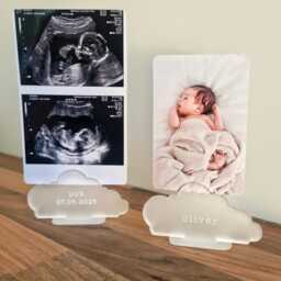 Personalised Baby Scan Photo Holder Pregnancy Announcement Nursery Decor Frame Newborn Gift Ultrasound Stand Birth Reveal - thumbnail 3