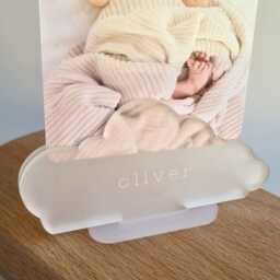 Personalised Baby Scan Photo Holder Pregnancy Announcement Nursery Decor Frame Newborn Gift Ultrasound Stand Birth Reveal - thumbnail 2