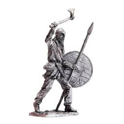 Tin 54mm Viking With Spear & Axe 9-10 Century - thumbnail 2