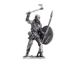 Tin 54mm Viking With Spear & Axe 9-10 Century - thumbnail 1