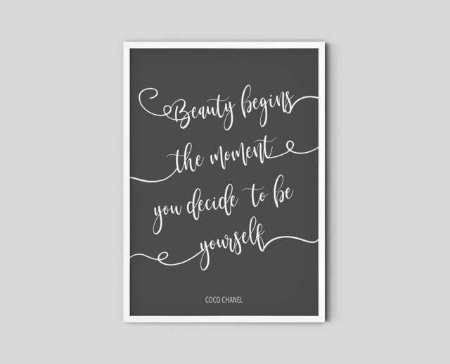 Fashion Quote Print, Prints, Wall Art, Prints Poster, Modern Calligraphy Gift For Her - image 1
