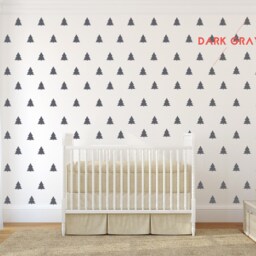 Metallic Gold Wall Decals Decor Stickers Pine Trees Forest Pattern Nursery Baby Modern & Scandinavian - thumbnail 4