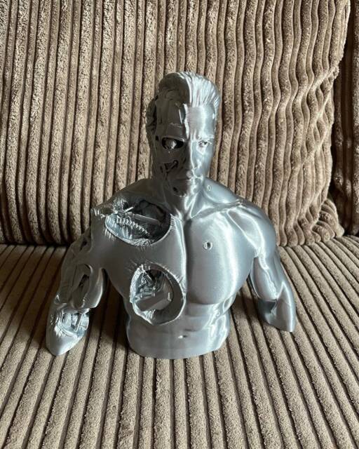 3D Printed Terminator Bust High Detail Display - image 1