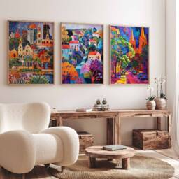 Set Of 3 Adelaide Poster Set, Australia Travel Prints, Australian Art, Decor, Oceania Wall Art - thumbnail 3