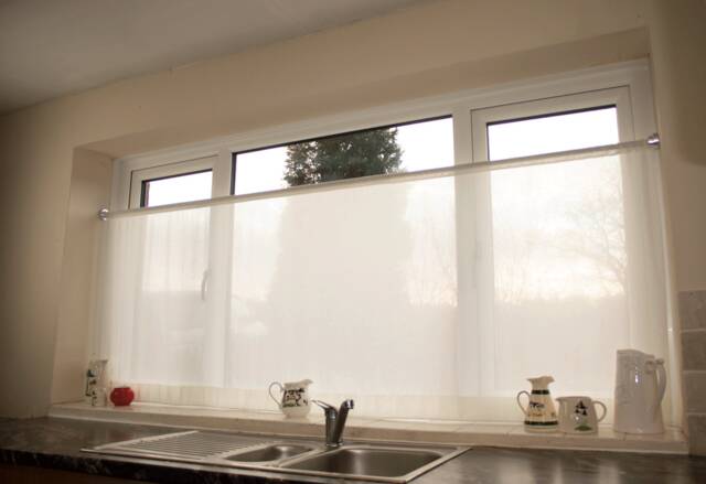 Cotton Muslin Sheer Blind, Flat Curtain Max Length 120cm - image 1