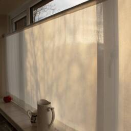 Cotton Muslin Sheer Blind, Flat Curtain Max Length 120cm - thumbnail 2