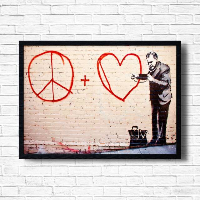 Banksy Peaceful Heart Doctor Print Urban Graffiti Wall Art - image 1