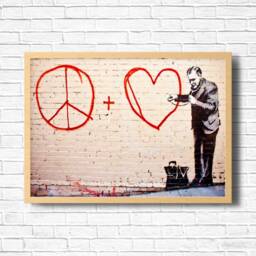 Banksy Peaceful Heart Doctor Print Urban Graffiti Wall Art - thumbnail 2