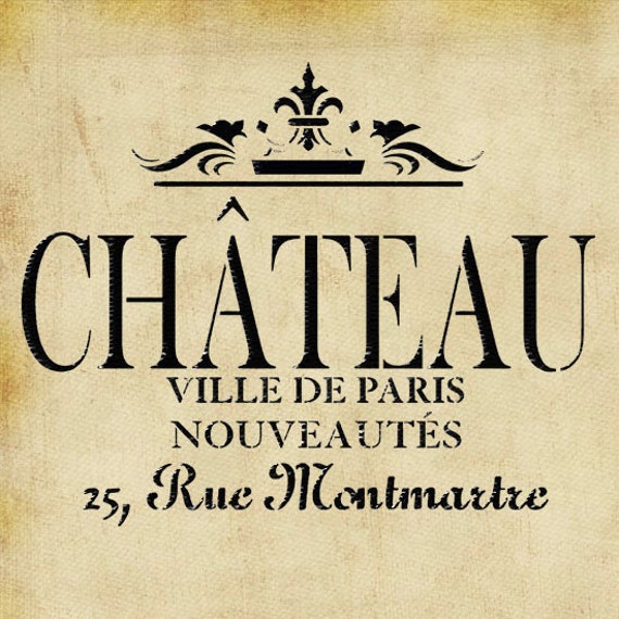 Chateau French Stencil Shabby Chic Furniture, Wall Art