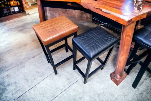 Union Jack Leather Bar Stool/Counter Top Breakfast - Made in The U.K Worldwide Shipping Fp - image 1