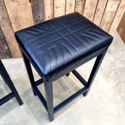 Union Jack Leather Bar Stool/Counter Top Breakfast - Made in The U.K Worldwide Shipping Fp - thumbnail 4