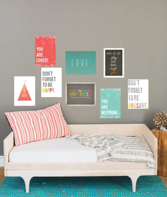 Rules Of Life Mini Print Collection, 5x7, Wall Cards, Inspirational Art, Kid's Room, Motivational Decor, Quote - image 1
