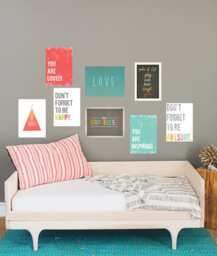 Rules Of Life Mini Print Collection, 5x7, Wall Cards, Inspirational Art, Kid's Room, Motivational Decor, Quote - thumbnail 1
