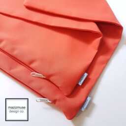 Melon Sunbrella?? Outdoor Pillow Cover, Decorative Throw Cushions For Patio & Pool Loungers, Coral Orange Home Decor, Mazizmuse - thumbnail 1
