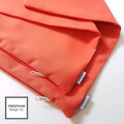 Melon Sunbrella?? Outdoor Pillow Cover, Decorative Throw Cushions For Patio & Pool Loungers, Coral Orange Home Decor, Mazizmuse - thumbnail 4