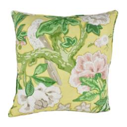 Schumacher/Mary Mcdonald - Bermuda Blossoms Yellow Bold Traditional Floral Cushion Cover Handmade Throw Pillow Designer Home Decor - thumbnail 2