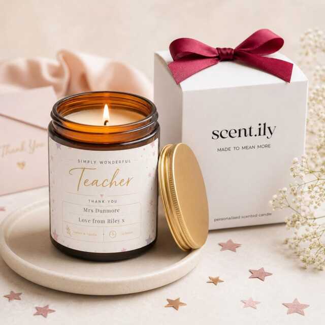 Teacher Thank You Candle Gift, Definition Style End Of Year Present For Teacher, Teaching Assistant, Childminder Or Mentor - image 1