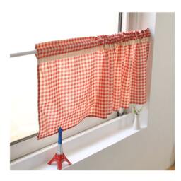Linen Gingham Check Window Curtain Valance, Bedroom Treatment, Cafe Curtain, Washable For Living Room, Custom Split Way, Tieup - thumbnail 2