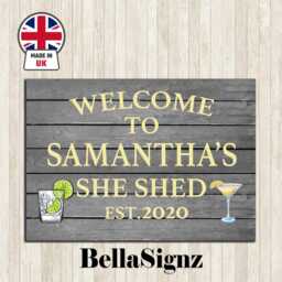 Personalized She Shed Sign Garden Bar Patio Wall Decor - thumbnail 2
