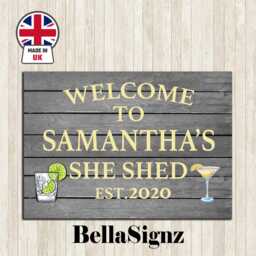 Personalized She Shed Sign Garden Bar Patio Wall Decor - thumbnail 1