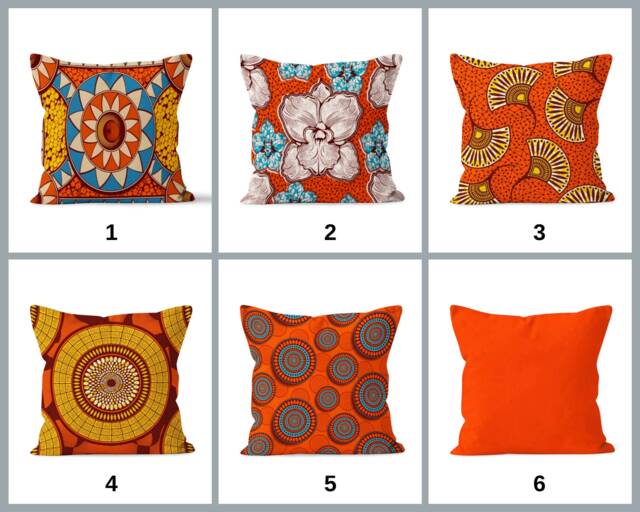 Flower Orange Cushion Cover, Farmhouse Decor, Terracotta Floral Home Accent, Vibrant Pillow Case For Boho Chic Style - image 1