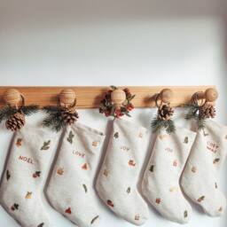 Personalized Christmas Santa Stocking/Custom Name Stocking /Christmas Embroidered Stocking/Family Christmas - thumbnail 2