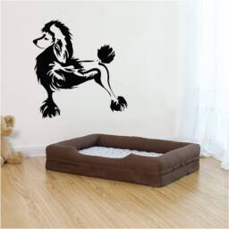 Proud Poodle Vinyl Wall Art, Decal, Sticker, Transfer, Mural, Removable, Decor, Rent Friendly, Interior, Exterior, Full - 1011 - thumbnail 1