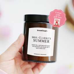 Teacher Appreciation Gift For End Of Term - Funny Thank You Nursery Teaching Assistant Childminder Personalized Candle