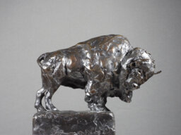 Bronze Bison Sculpture Hand-Cast Buffalo Art By Kindrie Grove - thumbnail 1