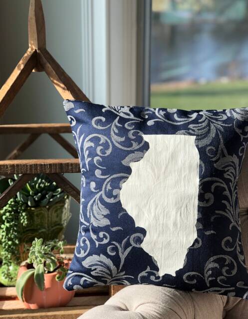 Illinois State Pillow/Illinois Decor - image 1