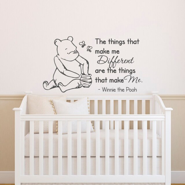 Winnie The Pooh Nursery Wall Decal Quote The Things That Make Me Different P27 - image 1