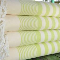 "Turkish Bath Towel, Turkish Peshtemal, Terry Towel, Pistachio Green Towel, 40""x65" - thumbnail 2