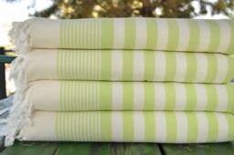 "Turkish Bath Towel, Turkish Peshtemal, Terry Towel, Pistachio Green Towel, 40""x65"