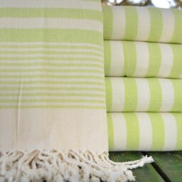 "Turkish Bath Towel, Turkish Peshtemal, Terry Towel, Pistachio Green Towel, 40""x65" - thumbnail 3