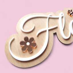Personalised Flower Name Sign - 3D Wooden & Acrylic Daisy Wall Plaque Custom Kids Bedroom Decor Nursery Art Gift - thumbnail 3