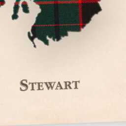 Clan Stewart Old Sett Scottish Tartan Map - Of Scotland Family Wall Decor, Ready To Hang - thumbnail 4
