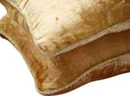 "Designer Gold Sofa Pillow Cover 16""x16" - thumbnail 2