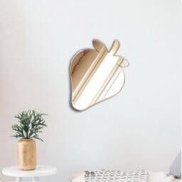 strawberry Acrylic Mirror Wall Art - Custom Sizes, Shapes & Colours - thumbnail 2