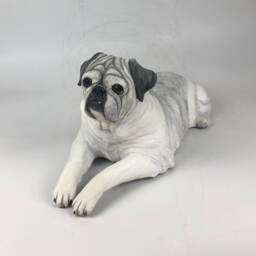 Pug Urn, Pet Memorial, Portrait Custom, Pug, Dog Portrait, Art, Gifts For Lovers, Clay Sculpture, Sculpture - thumbnail 2