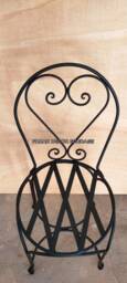 Handmade Moroccan Iron Chairs Set Of 4 - Black Wrought Home Decor Furniture - thumbnail 3