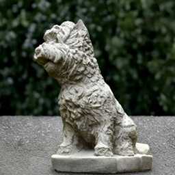 Outdoor Westie Dog Statue Concrete Yorkie Sculpture Decoration Handmade Front Door Ornament Lover Gift - thumbnail 3