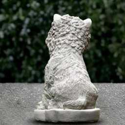Outdoor Westie Dog Statue Concrete Yorkie Sculpture Decoration Handmade Front Door Ornament Lover Gift - thumbnail 4