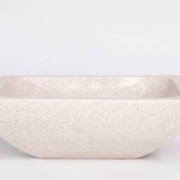 Natural Stone Vessel Bathroom Sink, Rectangular Ojinaga Marble, Vanity Sink - thumbnail 4