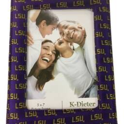 Officially Licensed Lsu Tigers Woven Silk 5x7 Picture Frame - Collegiate Photo - thumbnail 2